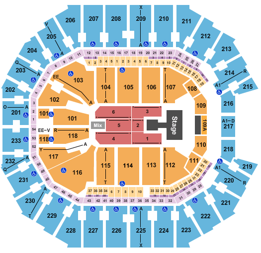 Spectrum Center New Edition Seating Chart