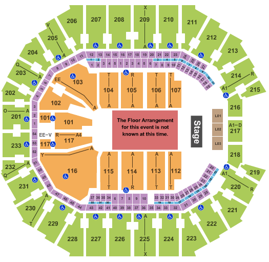 Spectrum Center New Edition Seating Chart